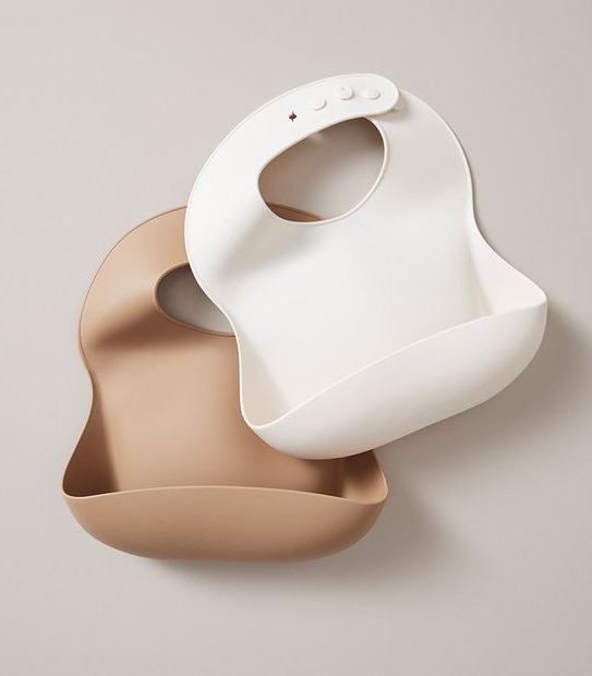 bub. 2 Pack Baby Silicone Bibs