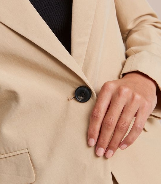 Preview Linen Blend Single Breasted Blazer