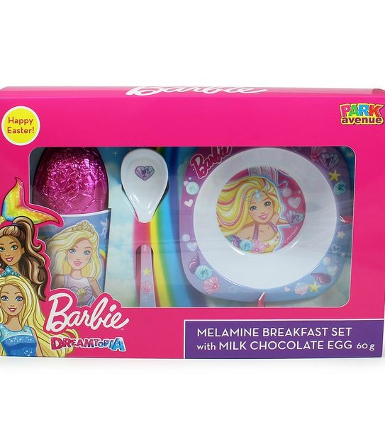Barbie Dreamtopia Park Avenue Breakfast Set With Milk Chocolate Egg - 60g