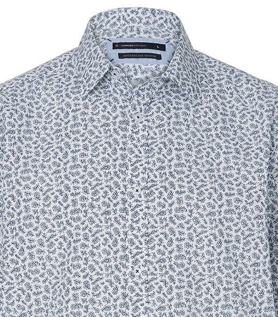 Limited Editions Australian Cotton Shirt - Floral Blue