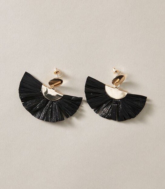 Raffia Fan Earrings