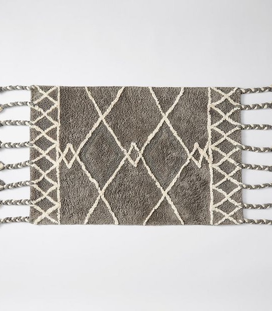 Hazel Textured Bath Mat - Grey