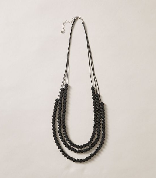 Layer Wooden Bead Necklace