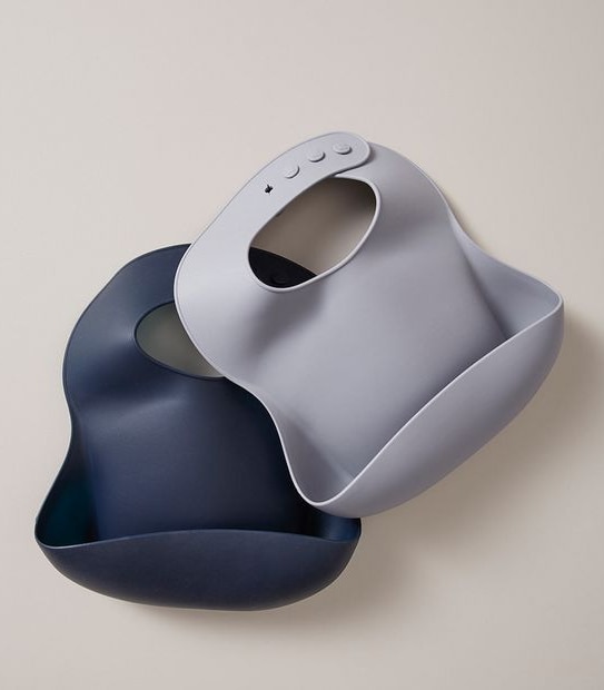 bub. 2 Pack Baby Silicone Bibs