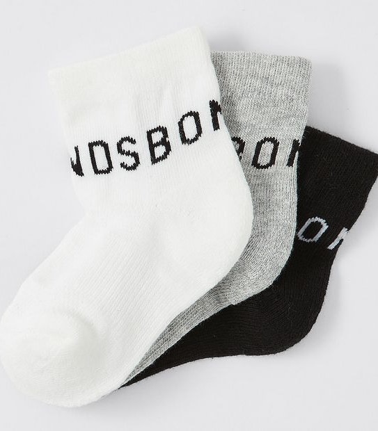 Bonds Baby Quarter Crew 3 Pack Socks