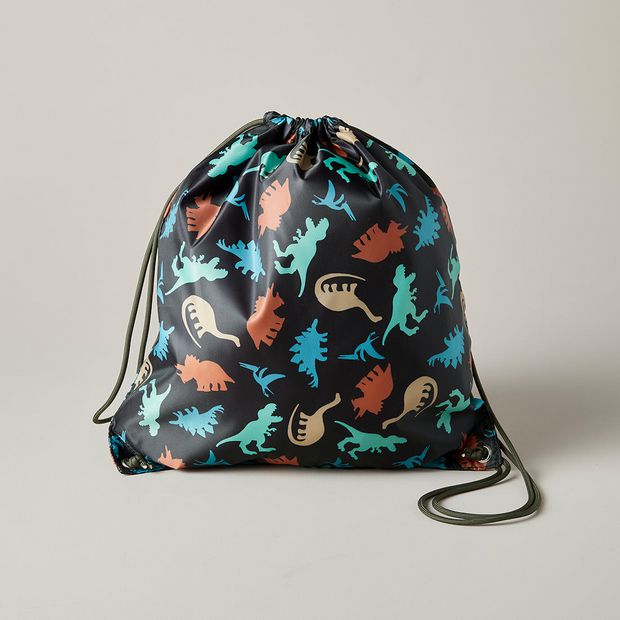 Kids Dinosaur Drawstring Tote Bag