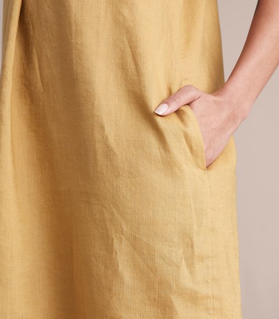 European Linen Popover Dress