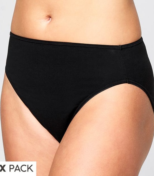 2 Pack SpaFX High Cut Briefs - Black