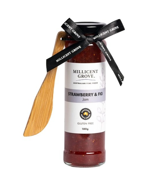 Millicent Grove Strawberry Fig Jam with Spreader - 180g