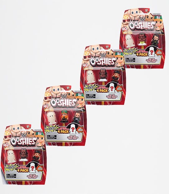 Ooshies WWE Series 1 4 Pack Pencil Toppers Assorted