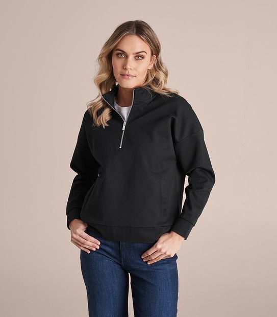 Lounge Zip Neck Jumper