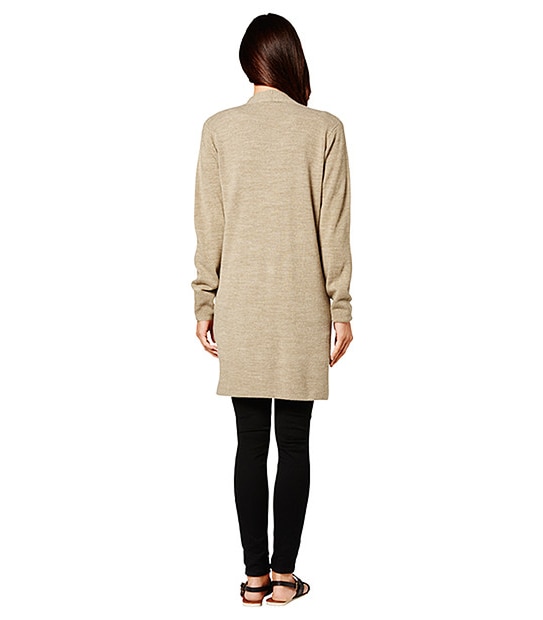 Cashmere Feel Cardigan - Taupe