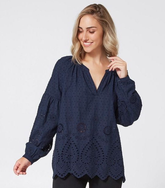 Embroidered Boho Top