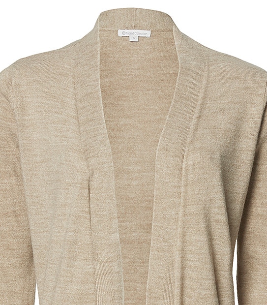 Cashmere Feel Cardigan - Taupe