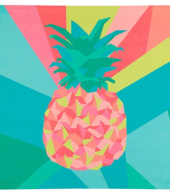 Pineapple Print Canvas 60 x 60cm