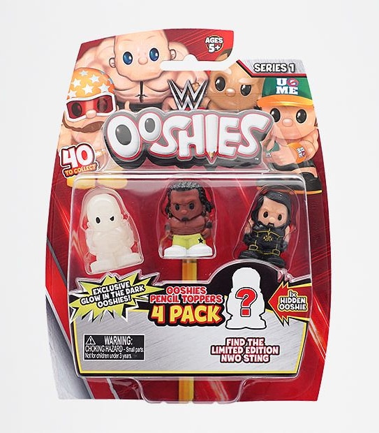 Ooshies WWE Series 1 4 Pack Pencil Toppers Assorted