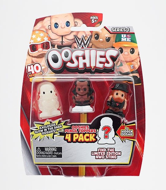 Ooshies WWE Series 1 4 Pack Pencil Toppers Assorted