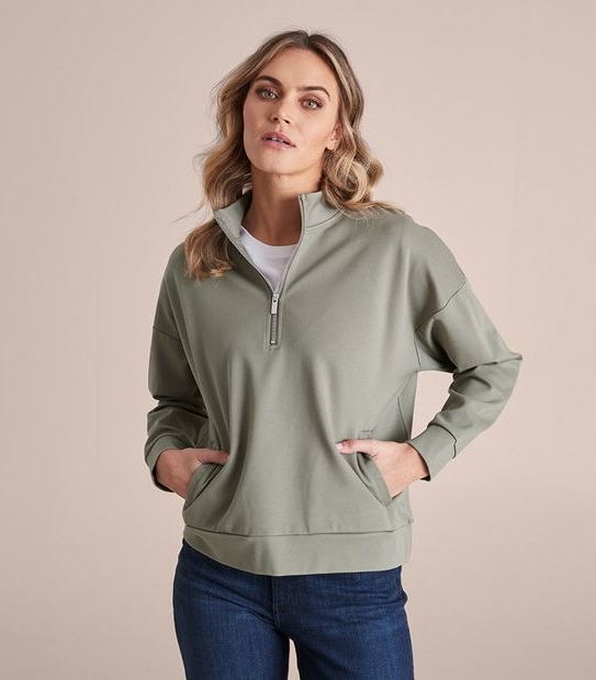 Lounge Zip Neck Jumper
