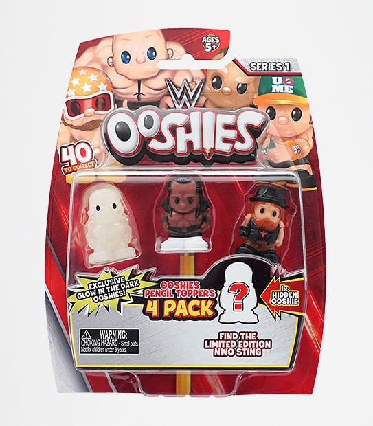 Ooshies WWE Series 1 4 Pack Pencil Toppers Assorted