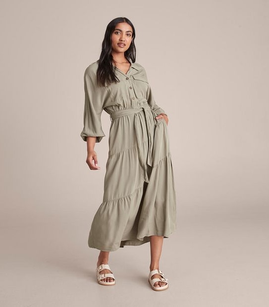 Midi Utility Shirt Dress
