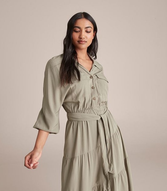 Midi Utility Shirt Dress