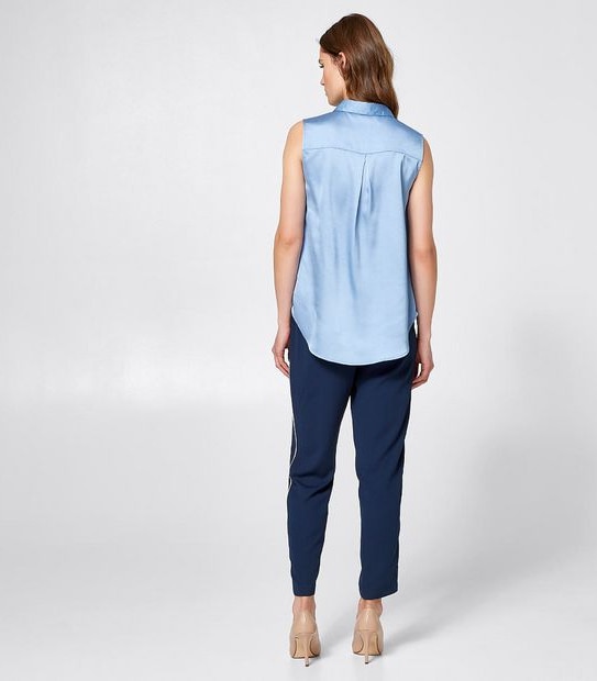 Preview Tapered Side Stripe Pants - Navy Blue 3 of 4