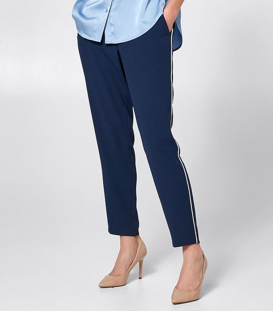 Preview Tapered Side Stripe Pants - Navy Blue 4 of 4