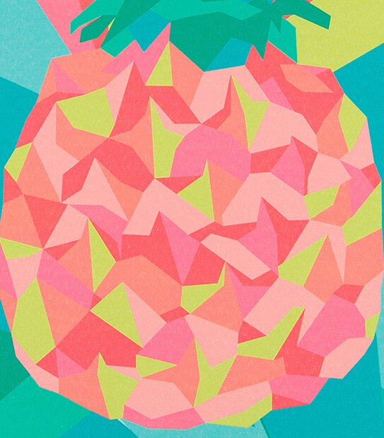 Pineapple Print Canvas 60 x 60cm