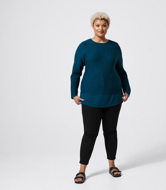 Belle Curve Links Curved Hem Jumper