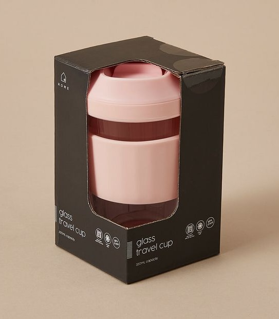 320ml Glass Travel Cup