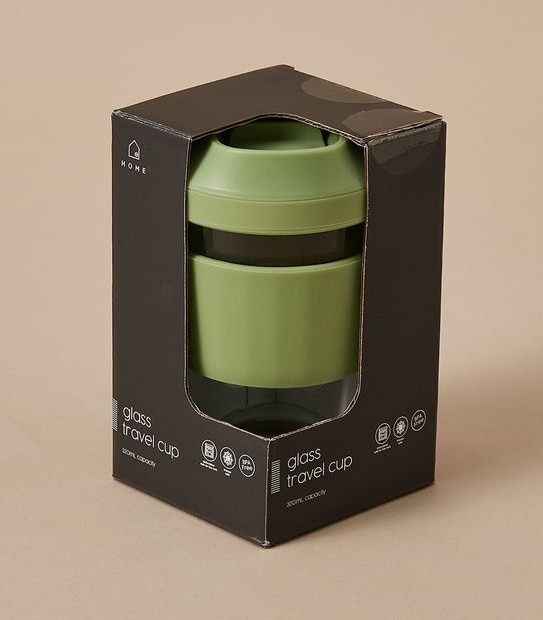 320ml Glass Travel Cup
