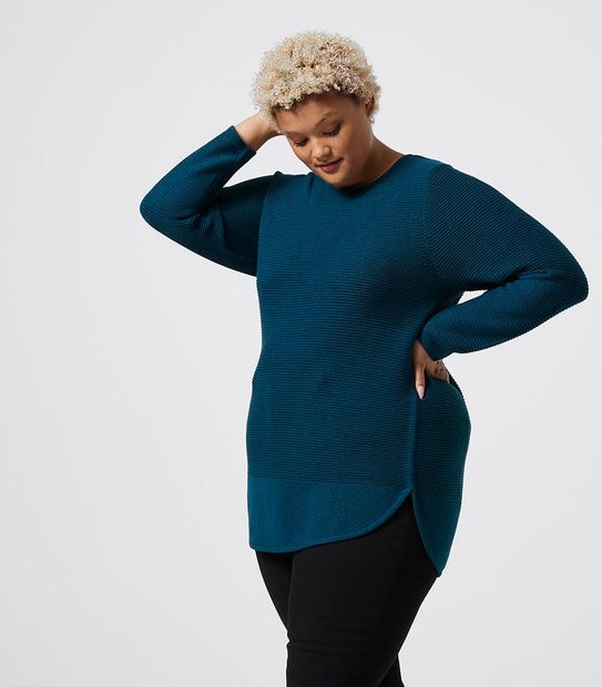 Belle Curve Links Curved Hem Jumper