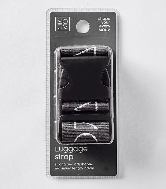 Mouv Logo Luggage Strap - Charcoal
