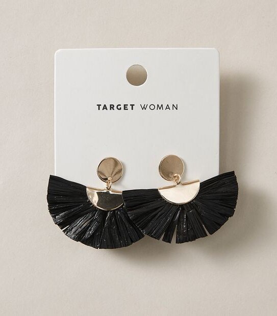 Raffia Fan Earrings