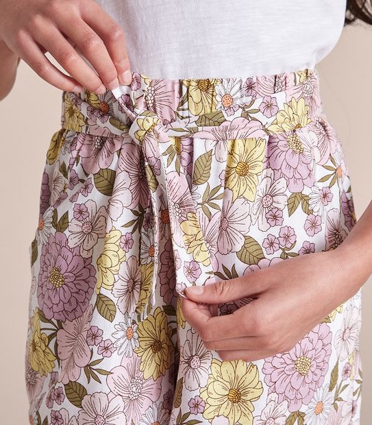 Linen Blend Tie Front Shorts