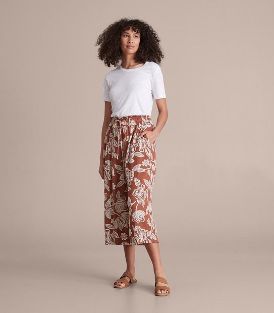 Crinkle Culotte Pants