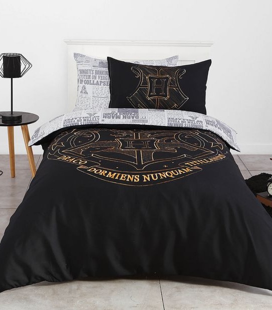 Harry Potter Hogwarts Newspaper Quilt Cover Set