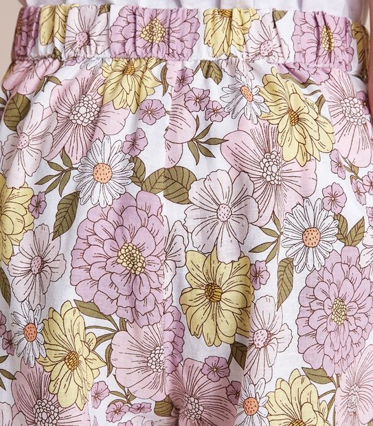Linen Blend Tie Front Shorts
