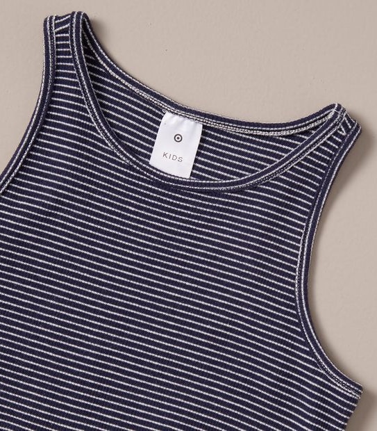 WT257863_02 RIB TANK DRESS NAVY BLUE STRIPE