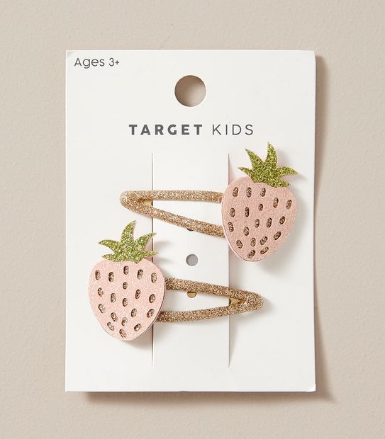 2 Pack Strawberry Hair Clips