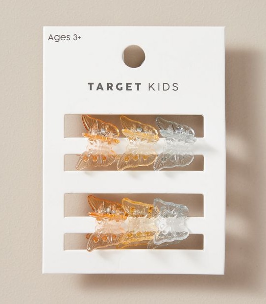 6 Pack Butterfly Mini Claw Clips