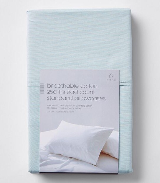 2 Pack 250 Thread Count Cotton Standard Pillowcases