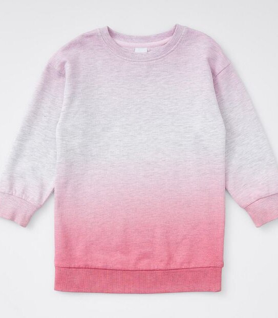 Ombre Fashion Longline Sweater - Pink