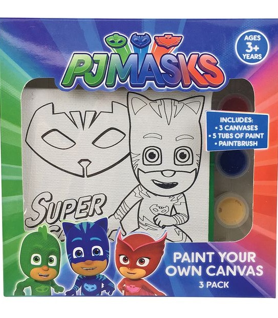 PJ Masks Paint Your Own Canvas 3 Pack