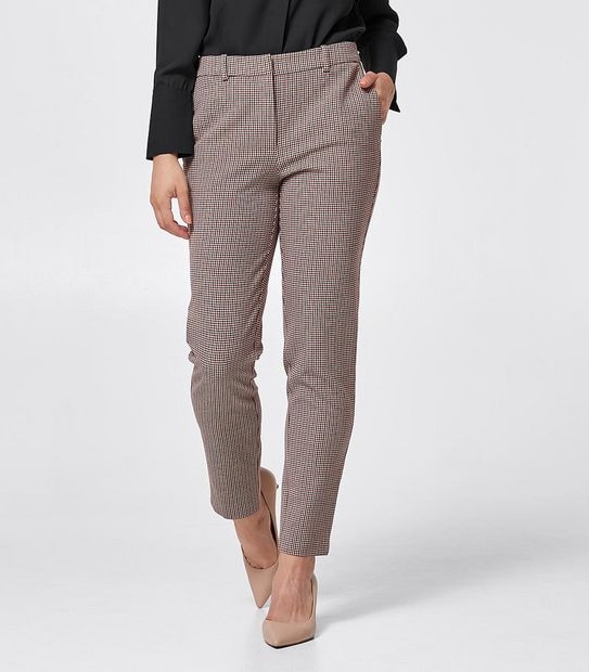Preview Ankle Slim Pants - Cigar Check