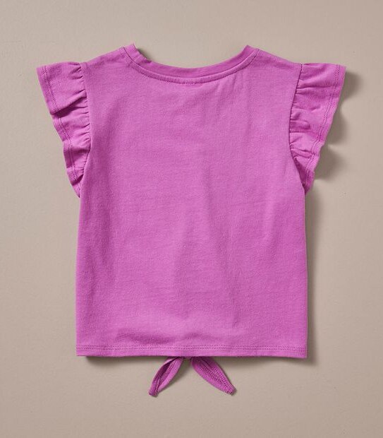 WT253259_04 FRILL SLV TIE FRONT TEE PURPLE