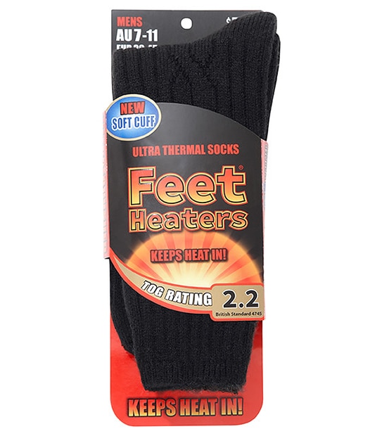 Feet Heaters Thermal Socks - Needle Black