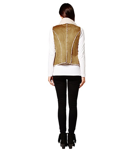 Shearling Vest - Mocha
