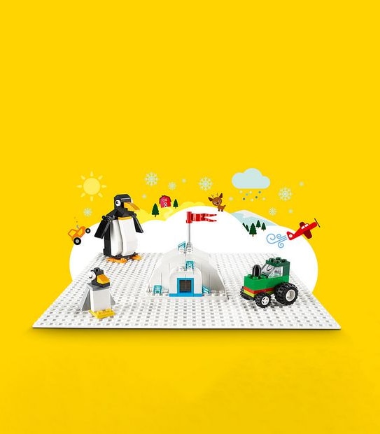 LEGO&reg; Classic White Baseplate 11010