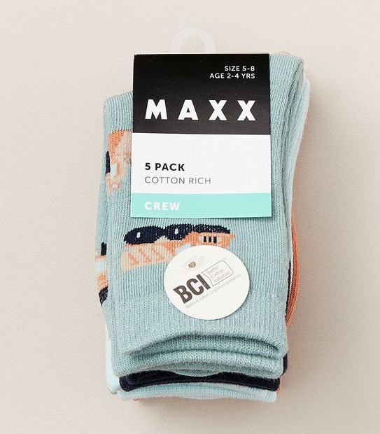 5 Pack Maxx Crew Cut Socks